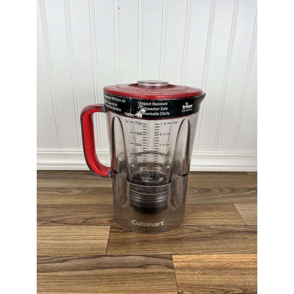 Cuisinart CBT-1000 Power Edge Blender Smoothies, Shakes Silver Jar & Blade RED